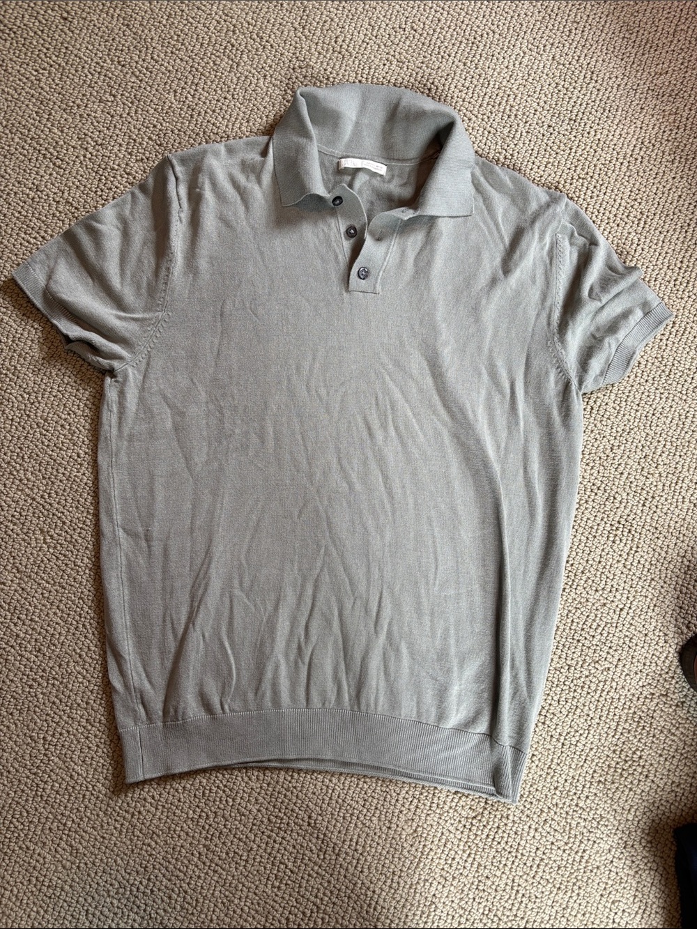 Zara Men's Gray Polo Knit Shirt